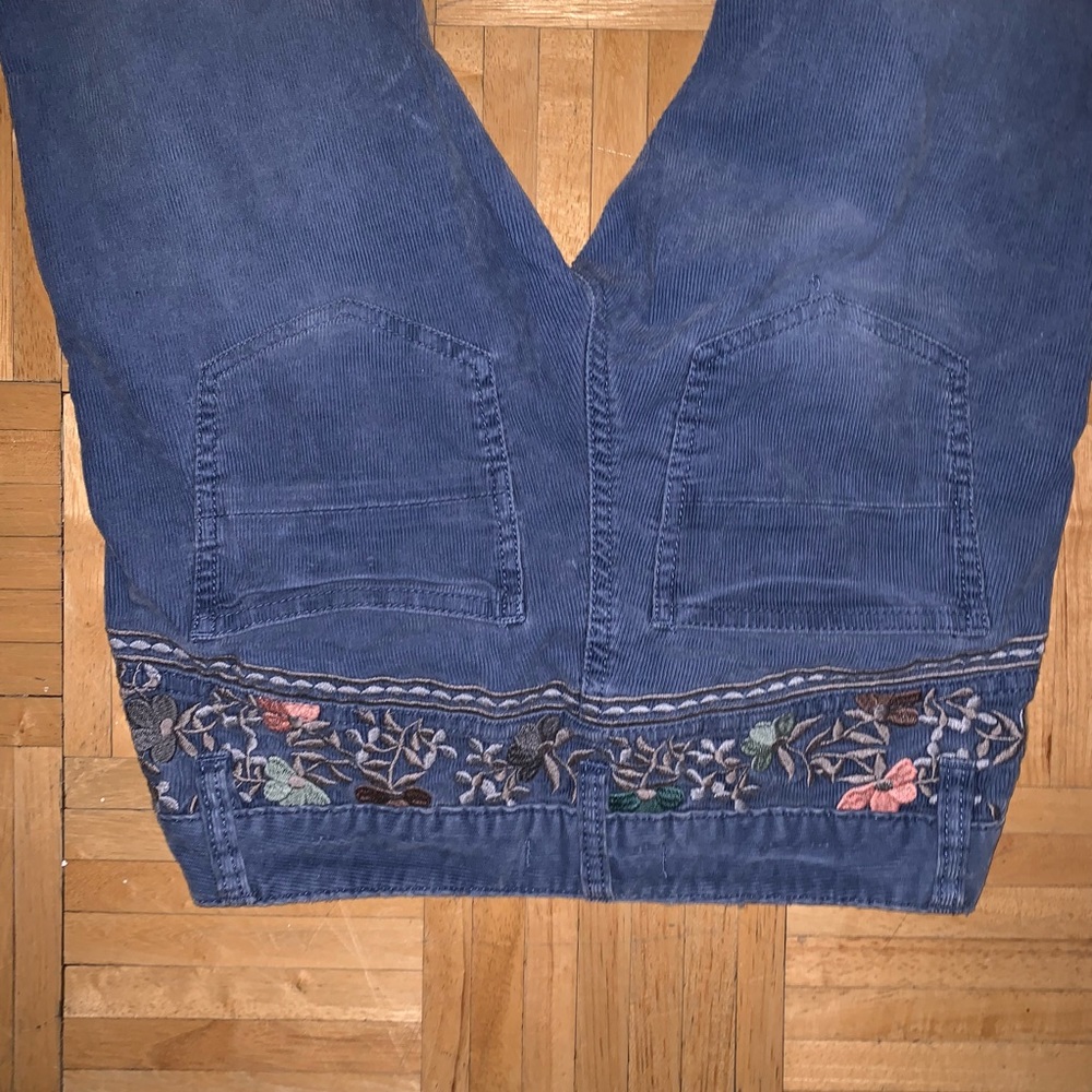RARE free people embroidered jeans